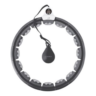 HHW06 HULA HOP BLACK Z WYPUSTKAMI I OBCIĄŻNIKIEM + LICZNIK HMS