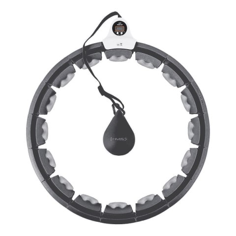 HHW06 HULA HOP BLACK Z WYPUSTKAMI I OBCIĄŻNIKIEM + LICZNIK HMS