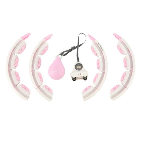 HHW06 HULA HOP PINK Z WYPUSTKAMI I OBCIĄŻNIKIEM + LICZNIK HMS