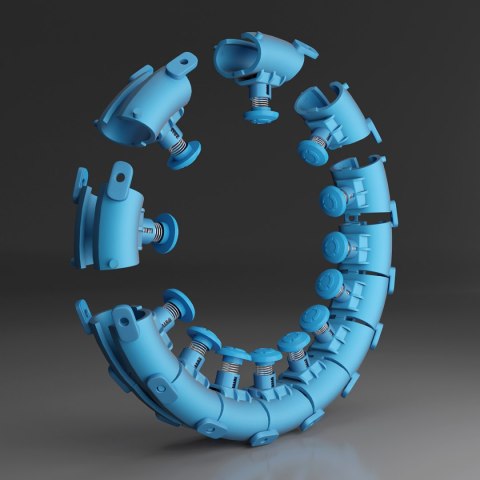 ZESTAW HULA HOP HHW01 BLUE Z WYPUSTKAMI I OBCIĄŻNIKIEM HMS + PAS BR163 RED