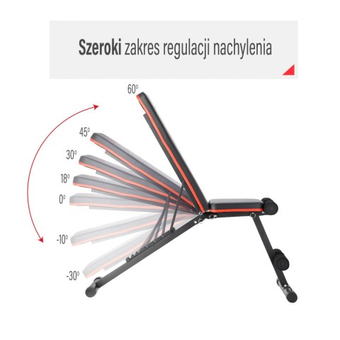 LS1203 ŁAWKA DO ĆWICZEŃ SKŁADANA HMS