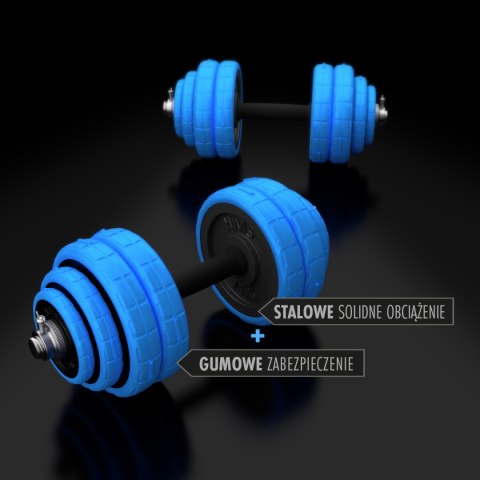 SGG30 BAR SZTANGIELKI REGULOWANE GUMOWANE 30KG HMS