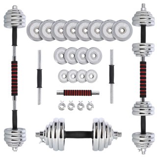 STC30 SZTANGIELKI REGULOWANE W WALIZCE CHROMOWANE 30KG HMS