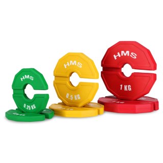 TSN25 2 x 0.25 KG TALERZ NA SPRZĘT DO TRENINGU SIŁOWEGO I FITNESS TYPU NAKŁADKA 2 x 0.25 KG HMS