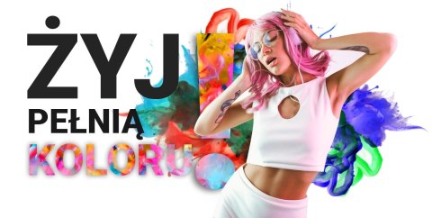 Smartband GIEWONT Fit&GO Duo GW200-7 - Black + Pasek Sky Blue