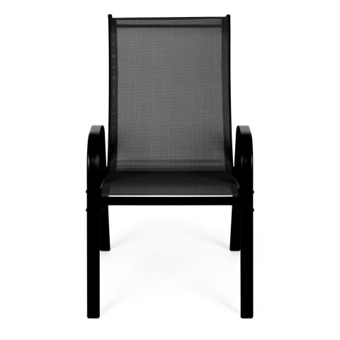 Zestaw komplet 2 krzeseł ogrodowych na taras balkon czarne MultiGarden