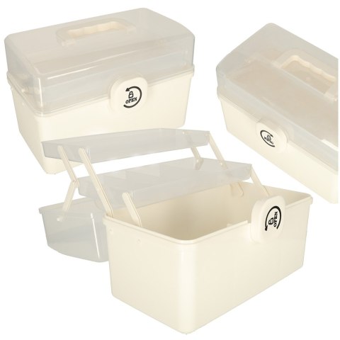 Organizer na leki pojemnik pudełko kasetka apteczka duży XXL na zamek skrzynka 34x19x22,5cm Organizer na leki pojemnik pudełko kasetka apteczka duży XXL na zamek skrzynka 34x19x22,5cm