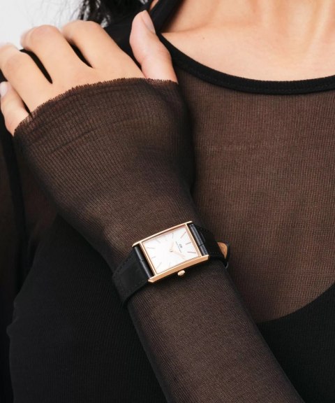 ZEGAREK DAMSKI DANIEL WELLINGTON Bound Black Crocodile Rose Gold DW00100693 + BOX