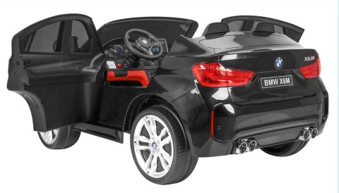 BMW X6M XXL dla 2 dzieci Czarny SUV + Pilot + Ekoskóra
