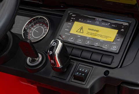 Jeep Wrangler Rubicon na akumulator dla dzieci Czerwony + Pilot + Radio MP3 LED + Koła EVA