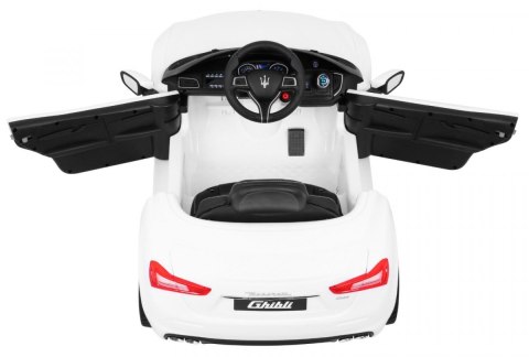 Maserati Ghibli na akumulator dla dzieci Biały + Pilot