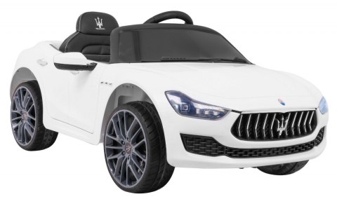 Maserati Ghibli na akumulator dla dzieci Biały + Pilot