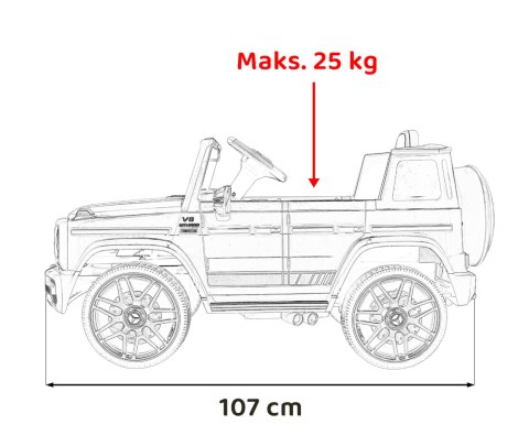 Mercedes AMG G63 na akumulator dla dzieci Czarny + Pilot