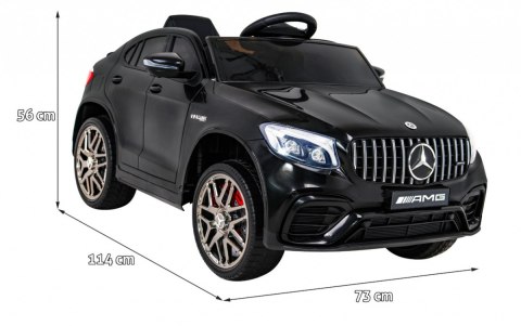 Mercedes Benz GLC63S dla dzieci Czarny Suv + Pilot + Napęd 4x4