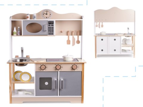Kuchnia dla dzieci drewniana MDF LULILO KUKETO akcesoria 85cm Kuchnia dla dzieci drewniana MDF LULILO KUKETO akcesoria 85cm