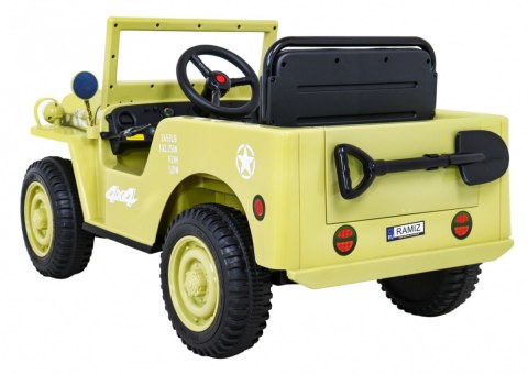 Autko Wojskowe Retro dla dzieci Beżowy + Napęd 4x4