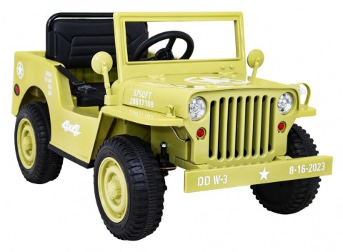 Autko Wojskowe Retro dla dzieci Beżowy + Napęd 4x4