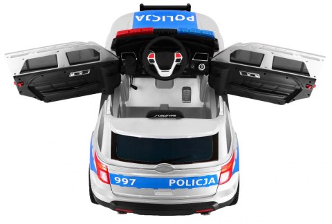 Auto SUV Policja na akumulator dla dzieci + Syreny + Światła + Megafon + Pilot