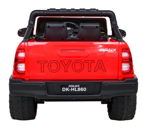 Toyota Hilux na akumulator dla dzieci Czerwony Pickup + Napęd 4x4 + Pilot