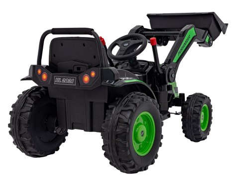 Koparka Traktor na akumulator dla dzieci Zielony + Ruchome Ramię Łyżka + Pilot + Wolny Start + Radio FM + LED