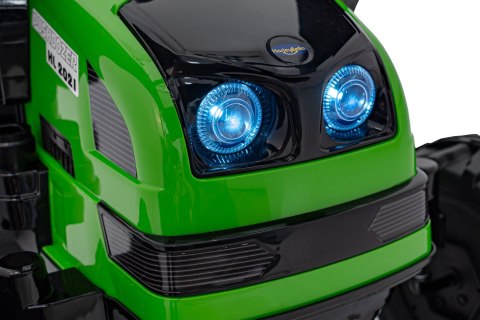Koparka Traktor na akumulator dla dzieci Zielony + Ruchome Ramię Łyżka + Pilot + Wolny Start + Radio FM + LED
