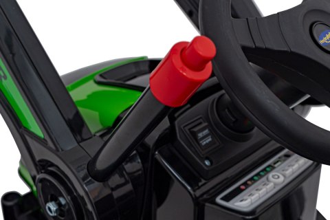 Koparka Traktor na akumulator dla dzieci Zielony + Ruchome Ramię Łyżka + Pilot + Wolny Start + Radio FM + LED