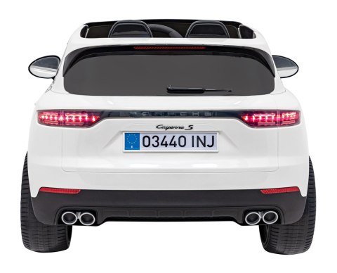 Porsche Cayenne S na akumulator dla dzieci Lakier Biały SUV + Pilot