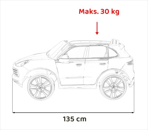 Porsche Cayenne S na akumulator dla dzieci Lakier Biały SUV + Pilot