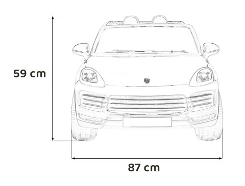 Porsche Cayenne S na akumulator dla dzieci Lakier Biały SUV + Pilot