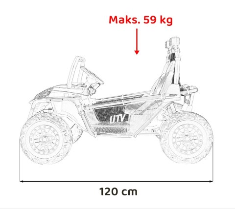 Pojazd Buggy FASTER Żółty
