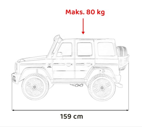 Pojazd Mercedes Benz G63 AMG XXL STRONG MP4 Biały
