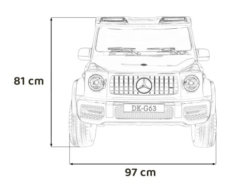 Pojazd Mercedes Benz G63 AMG XXL STRONG MP4 Biały