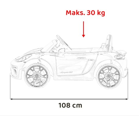 Pojazd Porsche Spyder RS 718 Lakier Czerwony