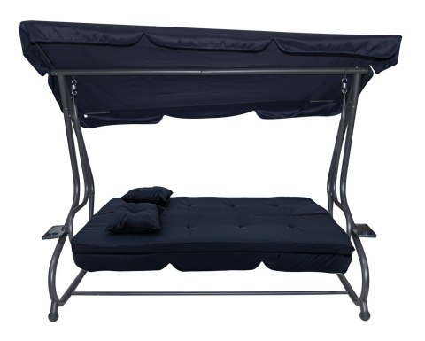 Huśtawka Ogrodowa Siedzisko Textylina 2x1 Granatowa