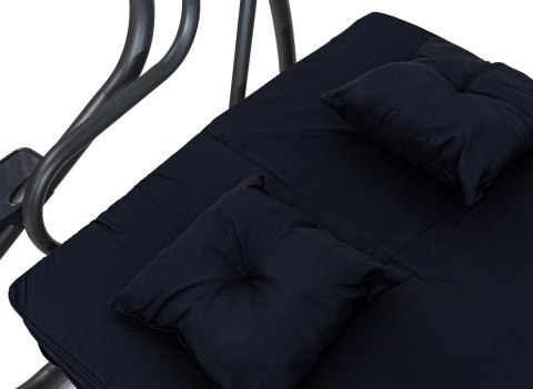 Huśtawka Ogrodowa Siedzisko Textylina 2x1 Granatowa