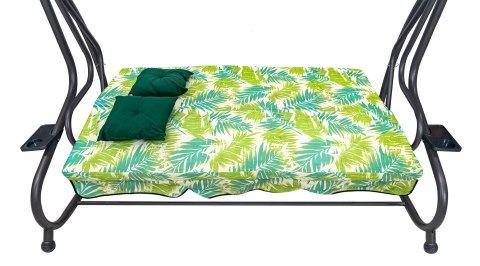 Huśtawka Ogrodowa Siedzisko Textylina 2x1 Wzór Liście Palmy