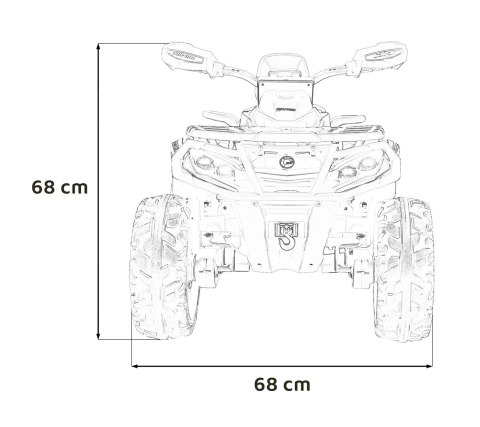 Quad Can Am Outlander ATV z Pilotem Czerwony