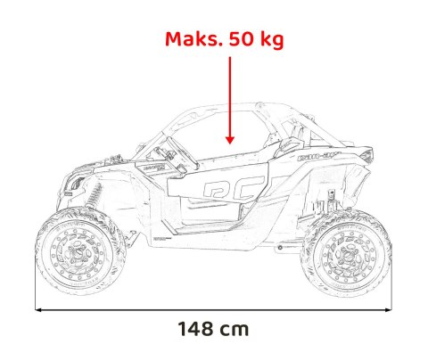 Pojazd Buggy Maverick Turbo RR STRONG Niebieski