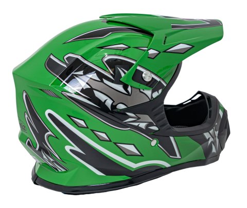 Kask Motocyklowy Enduro Zielony M