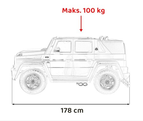 Pojazd Mercedes Benz MAYBACH G650 STRONG Czarny