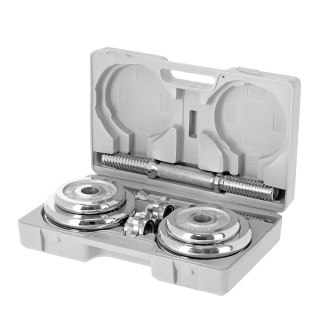 STC20 SZTANGIELKI REGULOWANE W WALIZCE CHROMOWANE 20KG HMS
