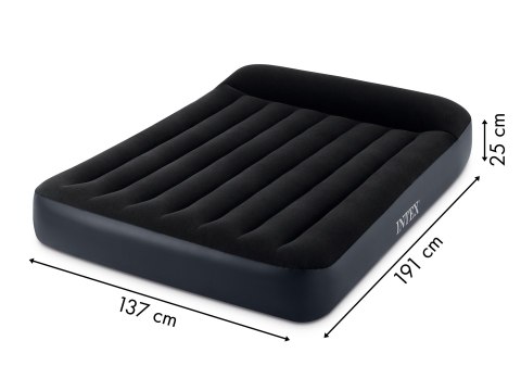 Materac dmuchany 191x137 cm dwuosobowy z pompką łóżko welur INTEX 64148ND