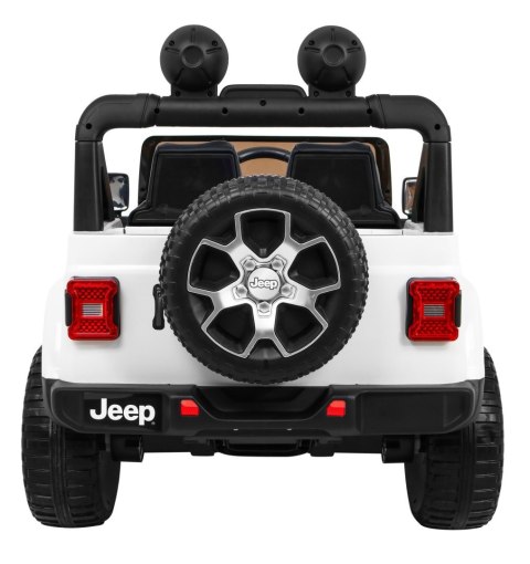 Jeep Wrangler Rubicon na akumulator dla dzieci Biały + Pilot