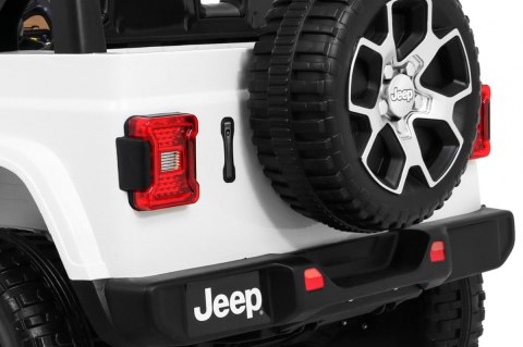 Jeep Wrangler Rubicon na akumulator dla dzieci Biały + Pilot