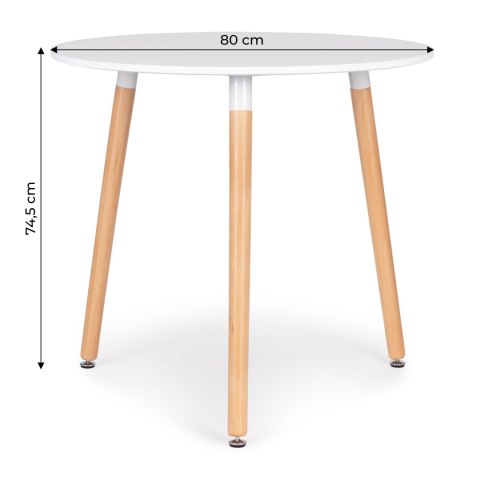 Stolik okrągły 80 cm nowoczesny do salonu kuchni jadalni salonu ModernHome