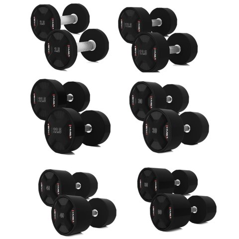 HPC SET ZESTAW HANTLI POLIURETANOWYCH 2 x 2.5 - 50 KG CPU (1050 KG) HMS