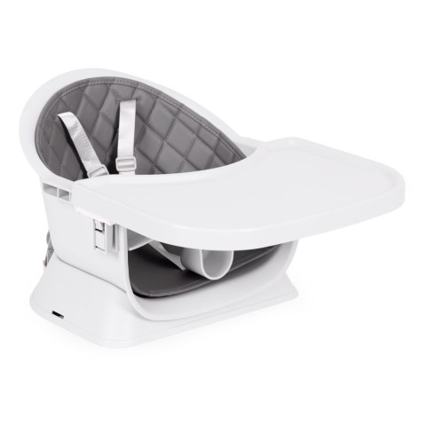 Fotelik krzesełko do karmienia dzieci 6w1 pikowane poszycie tacka szary ECOTOYS