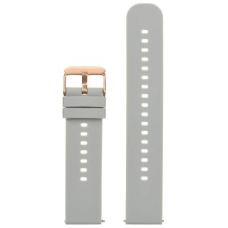 Pasek gumowy do zegarka U27 - jasny szary/rosegold - 18mm