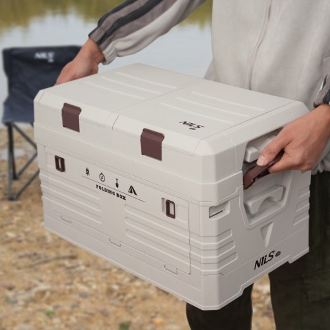 NCB4003 SKŁADANA SKRZYNIA KEMPINGOWA Z POKRYWĄ NILS CAMP