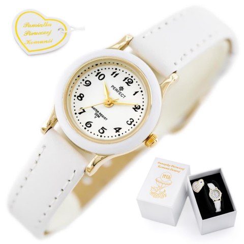 ZEGAREK KOMUNIJNY DZIECIĘCY PERFECT LP195-02 biały + BOX